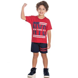Conjunto Infantil City Vermelho com Marinho Conjunto Infantil City Vermelho com Marinho