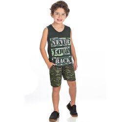 Conjunto Infantil Camuflado Verde Conjunto Infantil Camuflado Verde