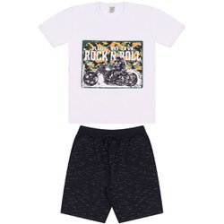 Conjunto Infantil Rock Branco com Preto Conjunto Infantil Rock Branco com Preto