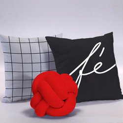 Almofadas Fé Vermelho 3 Peças Almofadas Fé Vermelho 3 Peças
