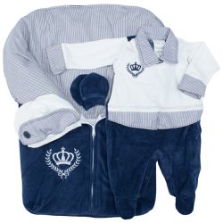 Saída de Maternidade Meu Príncipe Marinho Plush Saída de Maternidade Meu Príncipe Marinho Plush