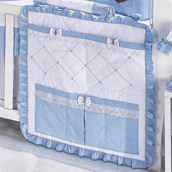 Porta Objeto Para Berço Eloy Branco - Azul Porta Objeto Para Berço Eloy Branco - Azul