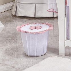Lixeira Sofia Branco e Rosa Lixeira Sofia Branco e Rosa