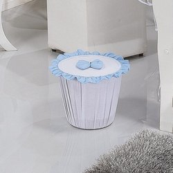 Lixeira Safari Branco e Azul Lixeira Safari Branco e Azul