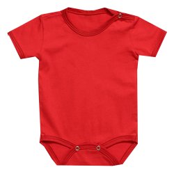 Body de Bebê Básico Vermelho Manga Curta Body de Bebê Básico Vermelho Manga Curta