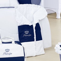 Porta Bebê Príncipe Marinho e Branco Porta Bebê Príncipe Marinho e Branco