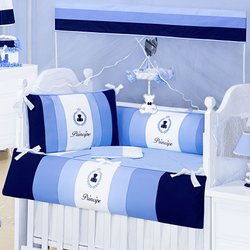 Kit Berço Urso Rei Marinho 100% Algodão 8 peças Kit Berço Urso Rei Marinho 100% Algodão 8 peças