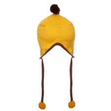Gorro Infantil Amarelo Estampada Com Pompom Gorro Infantil Amarelo Estampada Com Pompom