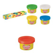 Kit Massinha Com 5 Potes Coloridos E Divertidos Infantil Kit Massinha Com 5 Potes Coloridos E Divertidos Infantil