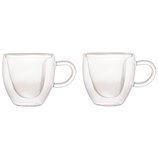 Jogo Xícaras para Café 2 peças Dupla Parede Vidro Borossilicato Heart 80ml 1374 Lyor Jogo Xícaras para Café 2 peças Dupla Parede Vidro Borossilicato Heart 80ml 1374 Lyor