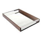 Bandeja Madeira com Espelho Naturals 45x30x4,5cm 10997 Woodart Bandeja Madeira com Espelho Naturals 45x30x4,5cm 10997 Woodart