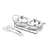 Porta Geleia Vidro e Inox com Colher e Suporte Italy 24X10X8cm 8639 Wolff Porta Geleia Vidro e Inox com Colher e Suporte Italy 24X10X8cm 8639 Wolff