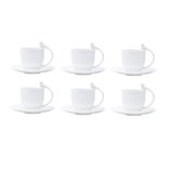 Jogo Xicaras Porcelana P/Cafe C/Pires 6pcs Birds 85ml 17236 Wolff Jogo Xicaras Porcelana P/Cafe C/Pires 6pcs Birds 85ml 17236 Wolff