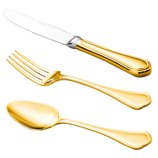 Faqueiro de Inox 101 Peças Dourado Zurich com Estojo de Madeira 77267 Wolff Faqueiro de Inox 101 Peças Dourado Zurich com Estojo de Madeira 77267 Wolff