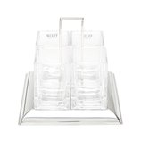 Porta Talheres Cristal e Inox Torcello 24X22cm 8709 Wolff Porta Talheres Cristal e Inox Torcello 24X22cm 8709 Wolff