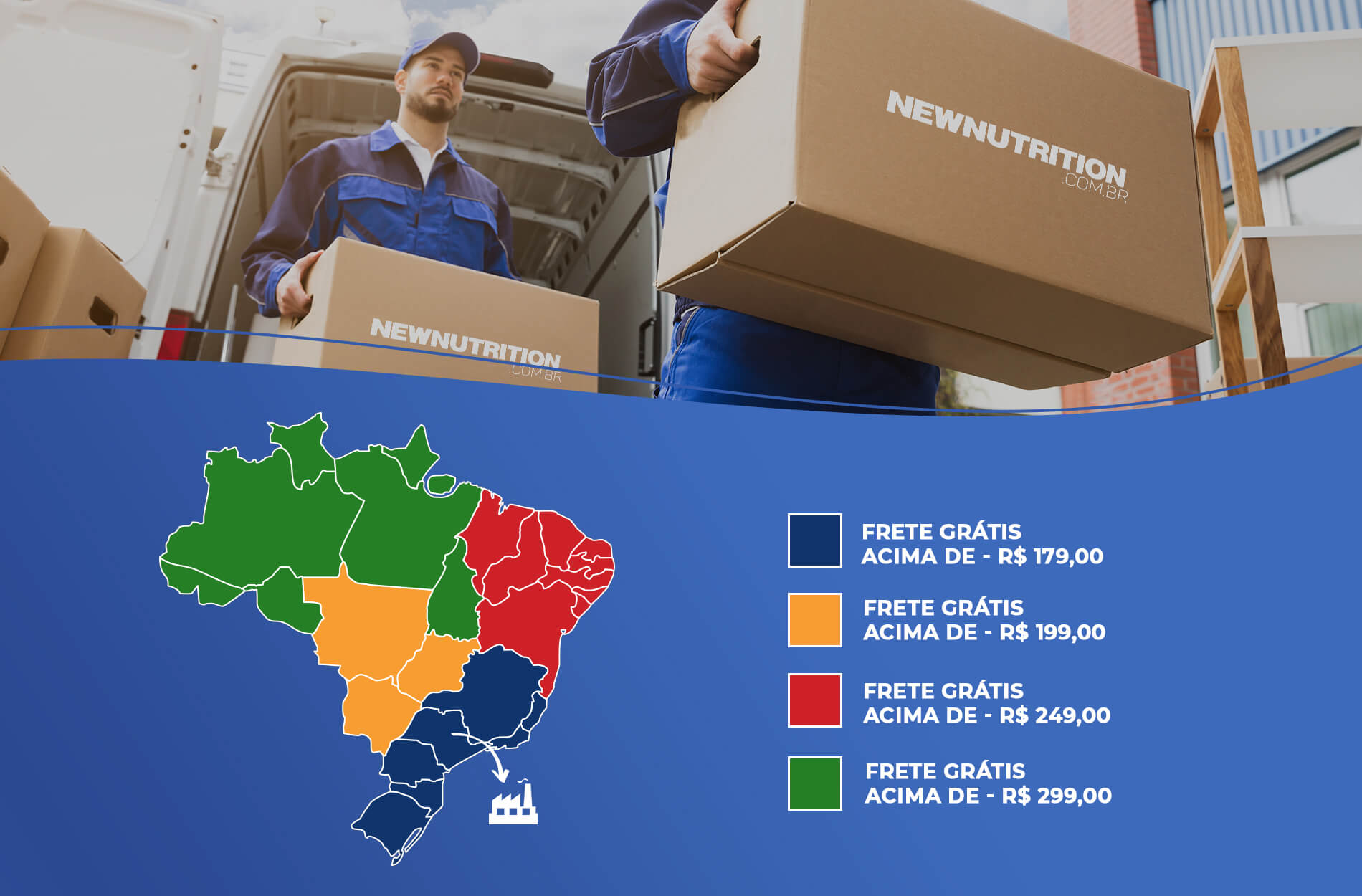 frete grátis por região