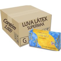 LUVA DE PROCEDIMENTO EM LÁTEX SUPERMAX CAIXA DE EMBARQUE C/1.000 SUPERMAX LUVA DE PROCEDIMENTO EM LÁTEX SUPERMAX CAIXA DE EMBARQUE C/1.000 SUPERMAX