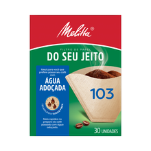 Filtro de Papel Melitta 103 Para Água Adoçada Com 30 Unidades Filtro de Papel Melitta 103 Para Água Adoçada Com 30 Unidades