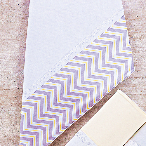 Cueiro Flanelado Chevron Cinza e Amarelo 01 Peça Cueiro Flanelado Chevron Cinza e Amarelo 01 Peça