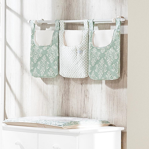 Porta Fraldas para Varão Princesa Floral Verde 3 Peças Porta Fraldas para Varão Princesa Floral Verde 3 Peças