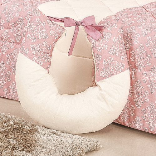 Almofada Amamentação Fofinho Floral Rosa Antigo Almofada Amamentação Fofinho Floral Rosa Antigo