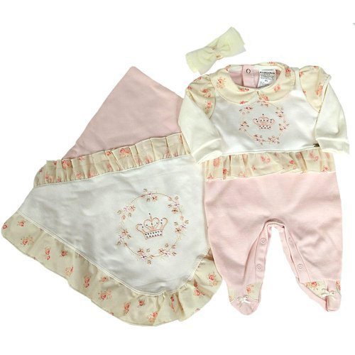 Saída Maternidade Floral Rosa 3 Peças Tamanho RN (0 - 3 meses) Saída Maternidade Floral Rosa 3 Peças Tamanho RN (0 - 3 meses)
