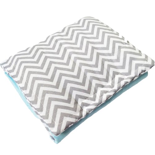 Trocador de Bebê Portátil Chevron Cinza e Azul Trocador de Bebê Portátil Chevron Cinza e Azul