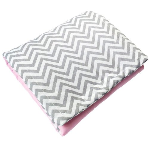 Trocador de Bebê Portátil Chevron Cinza e Rosa Trocador de Bebê Portátil Chevron Cinza e Rosa