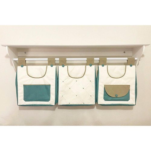 Porta Fraldas para Varão Elegante Verde Malva 3 Peças Porta Fraldas para Varão Elegante Verde Malva 3 Peças
