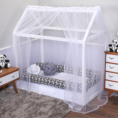 Mosquiteiro de Tule para Cama Infantil Montessoriano Branco Mosquiteiro de Tule para Cama Infantil Montessoriano Branco