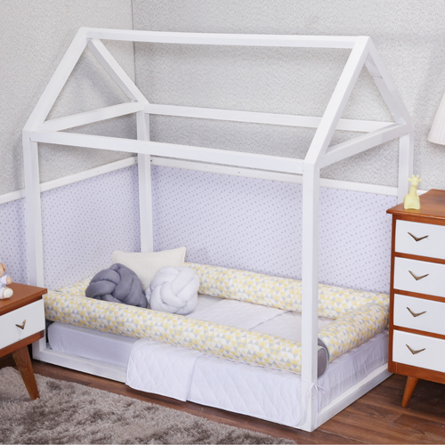 Kit Para Cama Infantil Montessoriano 4 Peças Geométrico Amarelo Kit Para Cama Infantil Montessoriano 4 Peças Geométrico Amarelo