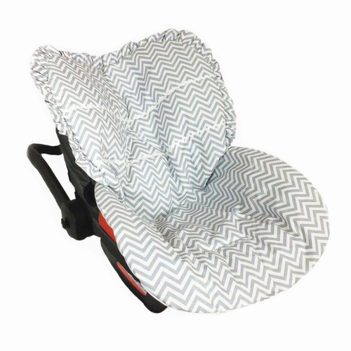 Capa para Bebê Conforto Chevron Zig-Zag Cinza Capa para Bebê Conforto Chevron Zig-Zag Cinza