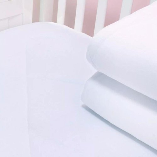 Lençol para Mini Berço de 58 cm com Elástico Branco Lençol para Mini Berço de 58 cm com Elástico Branco