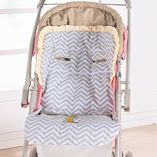 Capa para Carrinho de Bebê Chevron Zig-Zag Amarelo Capa para Carrinho de Bebê Chevron Zig-Zag Amarelo