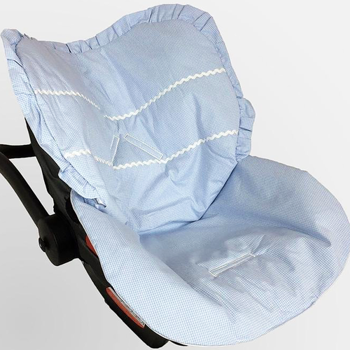 Capa para Bebe Conforto Azul Claro Xadrez Capa para Bebe Conforto Azul Claro Xadrez