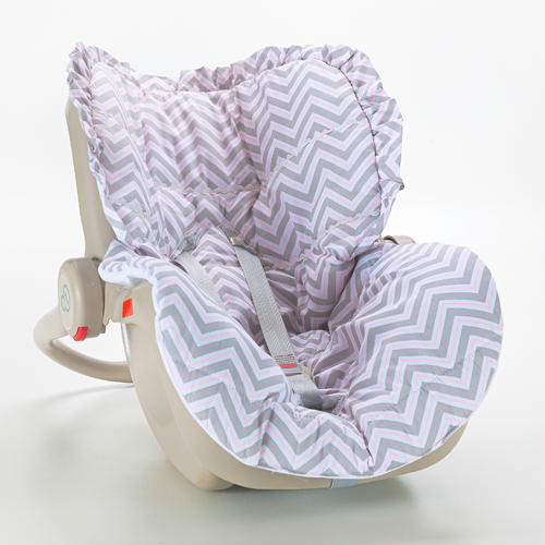 Capa para Bebe Conforto Chevron Zig-Zag Rosa Capa para Bebe Conforto Chevron Zig-Zag Rosa