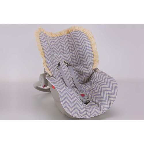 Capa para Bebe Conforto Chevron Zig-Zag Amarelo Capa para Bebe Conforto Chevron Zig-Zag Amarelo