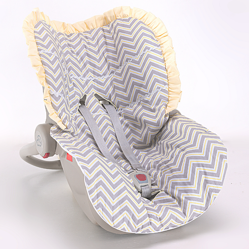 Capa para Bebe Conforto Chevron Zig-Zag Amarelo Capa para Bebe Conforto Chevron Zig-Zag Amarelo