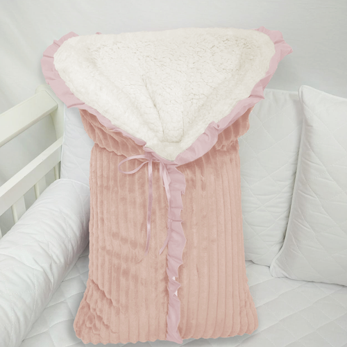 Porta Bebê Soft com Pelúcia Carapinha Tipo Pelo de Carneiro Rosê Porta Bebê Soft com Pelúcia Carapinha Tipo Pelo de Carneiro Rosê