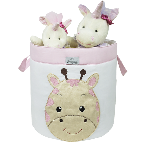 Cesto Organizador de Brinquedos Redondo Girafinha Rosa Cesto Organizador de Brinquedos Redondo Girafinha Rosa