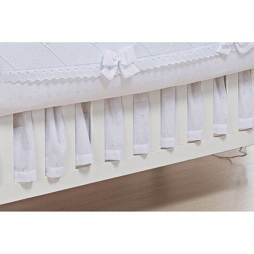 Saia de Berço Realeza Lese Branco Saia de Berço Realeza Lese Branco