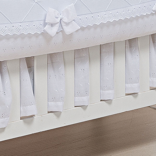 Saia de Berço Realeza Lese Branco Saia de Berço Realeza Lese Branco