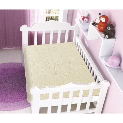 Cobertor Infantil Antialérgico Bege Jolitex Raschel com Relevo 1,10m x 80cm Cobertor Infantil Antialérgico Bege Jolitex Raschel com Relevo 1,10m x 80cm