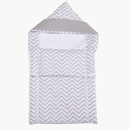 Porta Bebe com Capuz Chevron Cinza Porta Bebe com Capuz Chevron Cinza