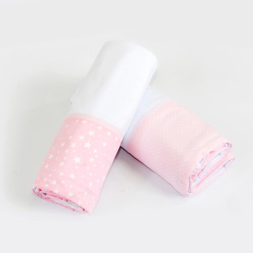 Cueiro Flanelado Estrelinha e Poá Rosa 2 Peças Cueiro Flanelado Estrelinha e Poá Rosa 2 Peças