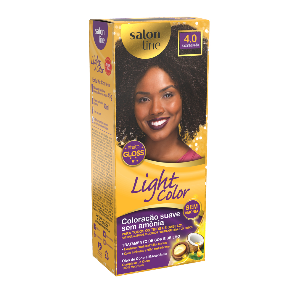 Tonalizante Salon Line Light Color Ind Normais Castanho ...