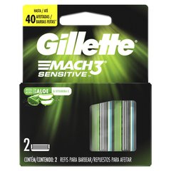 Carga para Barbeador Gillette Mach3 Sensitive 2 Unidades