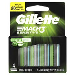 Carga para Aparelho Gillette Mach3 Sensitive 4 Unidades