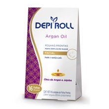 Folhas prontas para depilação facial Depi-roll Argan Oil 16 Unidades