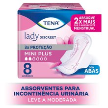Absorvente para Incontinência Urinária Tena Lady Discreet Mini Plus 8 Unidades